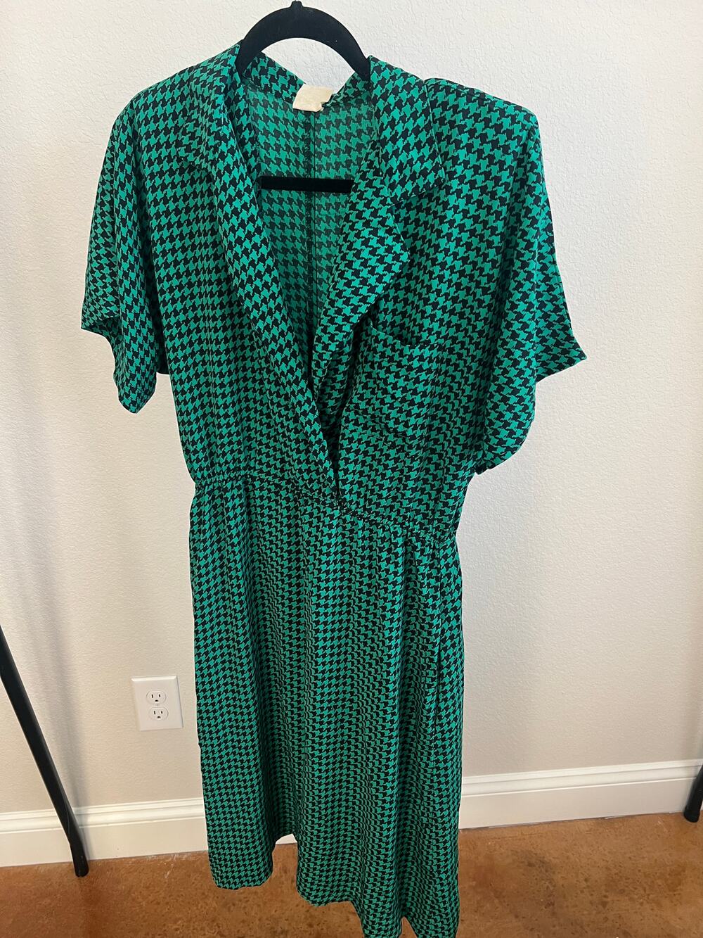 Vintage green and black JR Too ( John Richard ) dress